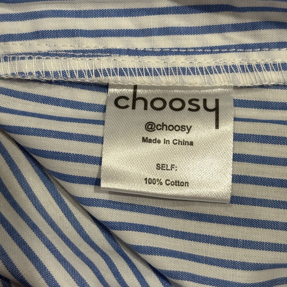 251. NWT Choosy Crosby St Tie- Front Shirt Dress - Picture 8 of 11